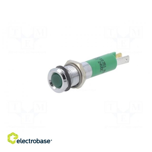 Indicator: LED | superflat | green | 24VDC | Ø8mm | IP40 | metal,plastic image 2