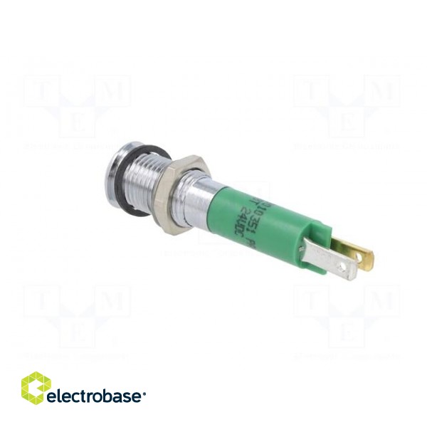 Indicator: LED | superflat | green | 24VDC | Ø8mm | IP40 | metal,plastic image 4
