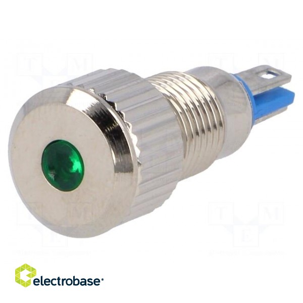 Indicator: LED | flat | 24VDC | Cutout: Ø8mm | IP67 | for soldering фото 1