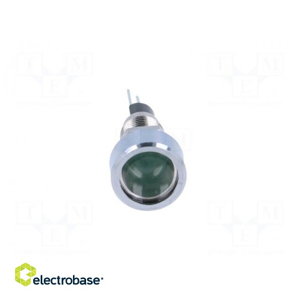 Indicator: LED | flat | Cutout: Ø8mm | for PCB | brass | ØLED: 5mm фото 9