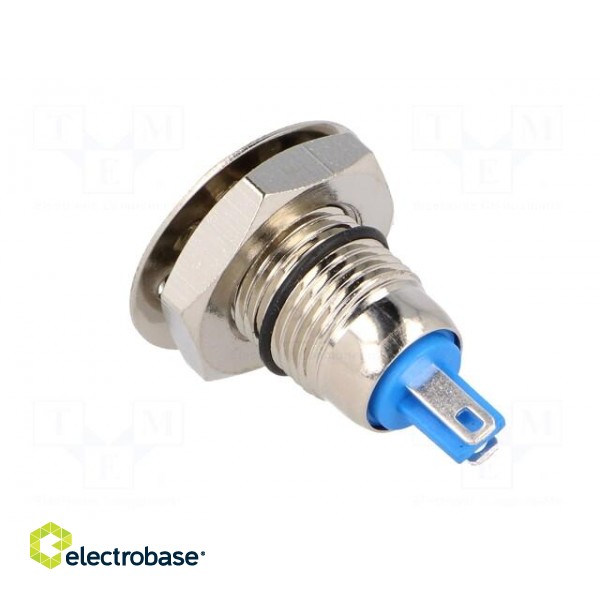 Indicator: LED | flat | 12VDC | Cutout: Ø12mm | IP67 | for soldering image 4