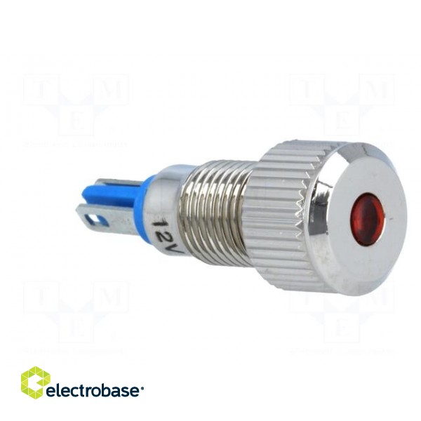 Indicator: LED | flat | 12VDC | Cutout: Ø8mm | IP67 | for soldering paveikslėlis 8
