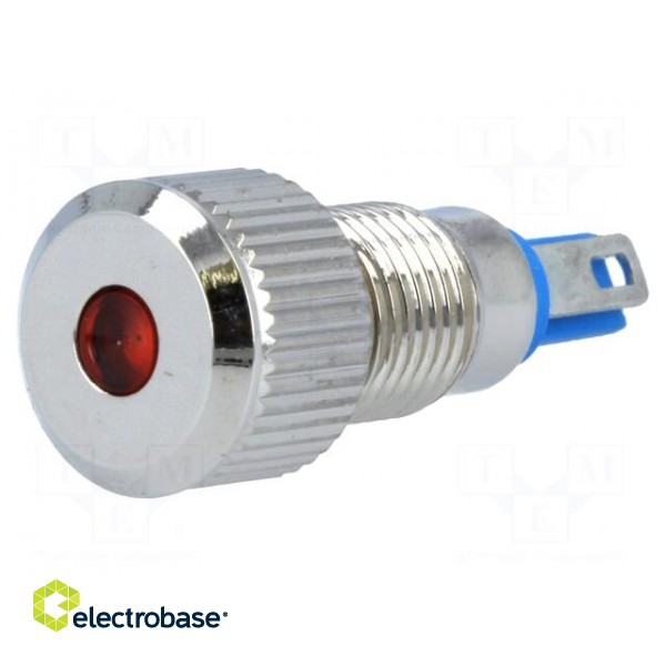 Indicator: LED | flat | 12VDC | Cutout: Ø8mm | IP67 | for soldering image 1