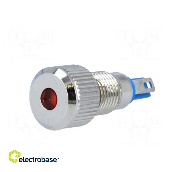Indicator: LED | flat | 12VDC | Cutout: Ø8mm | IP67 | for soldering image 2