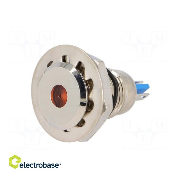 Indicator: LED | flat | 24VDC | Cutout: Ø12mm | IP67 | for soldering image 2