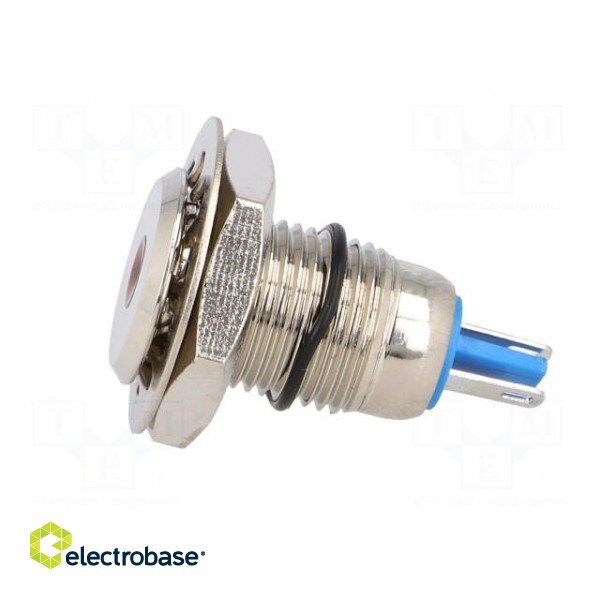 Indicator: LED | flat | 24VDC | Cutout: Ø12mm | IP67 | for soldering image 3