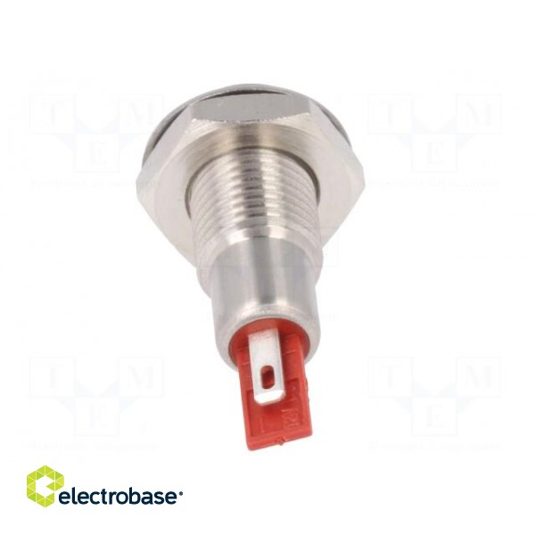 Indicator: LED | flat | 12VDC | Cutout: Ø12.1mm | IP67 | stainless steel фото 5