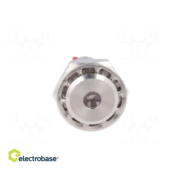 Indicator: LED | flat | 12VDC | Cutout: Ø12.1mm | IP67 | stainless steel фото 9