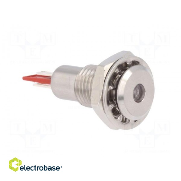 Indicator: LED | flat | 12VDC | Cutout: Ø12.1mm | IP67 | stainless steel фото 8