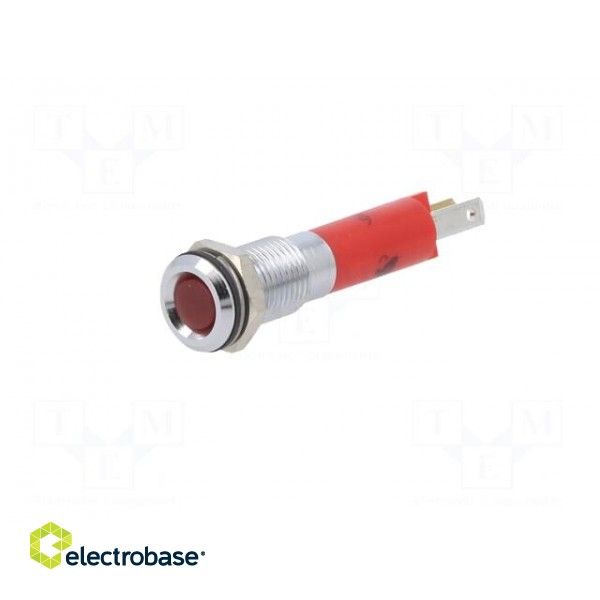 Indicator: LED | superflat | red | 12VDC | Ø8mm | IP40 | metal,plastic фото 2