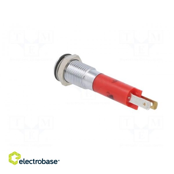 Indicator: LED | superflat | red | 12VDC | Ø8mm | IP40 | metal,plastic фото 4