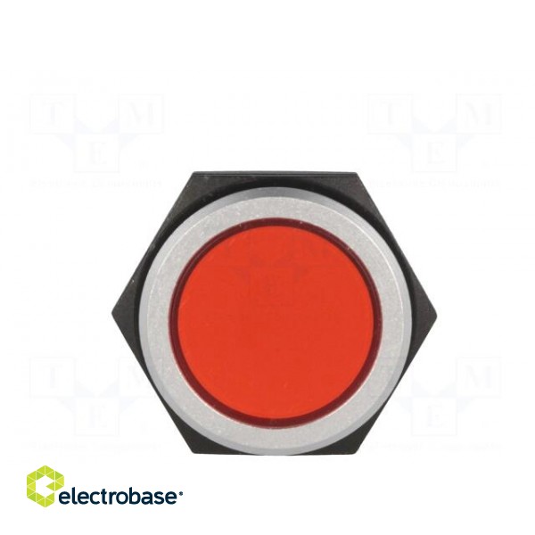 Indicator: LED | flat | red | 230VAC | Ø30.2mm | IP67 | brass | ØLED: 20mm image 9
