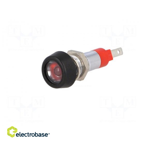 Indicator: LED | flat | red | 24÷28VDC | 24÷28VAC | Ø8.2mm | IP67 | brass image 2