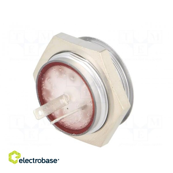 Indicator: LED | flat | 24÷28VDC | Cutout: Ø22mm | IP67 | metal image 6