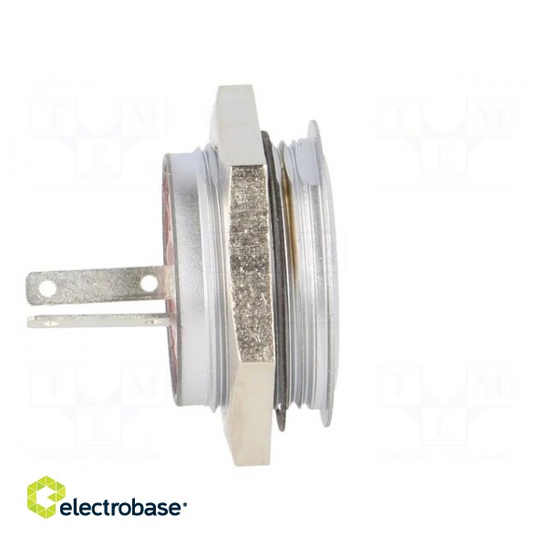 Indicator: LED | flat | 24÷28VDC | Cutout: Ø22mm | IP67 | metal image 7