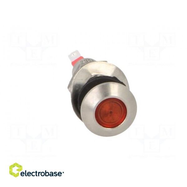 Indicator: LED | flat | red | 24÷28VDC | Ø8.1mm | IP67 | stainless steel фото 9