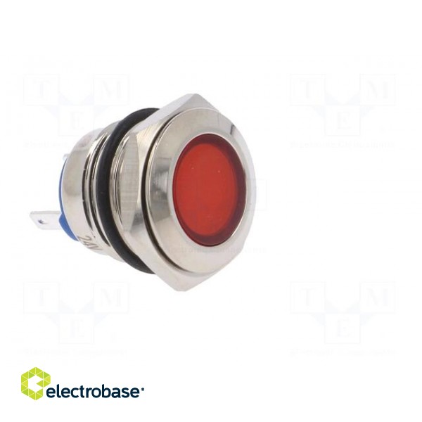 Indicator: LED | flat | 24VDC | 24VAC | Cutout: Ø16mm | brass image 8