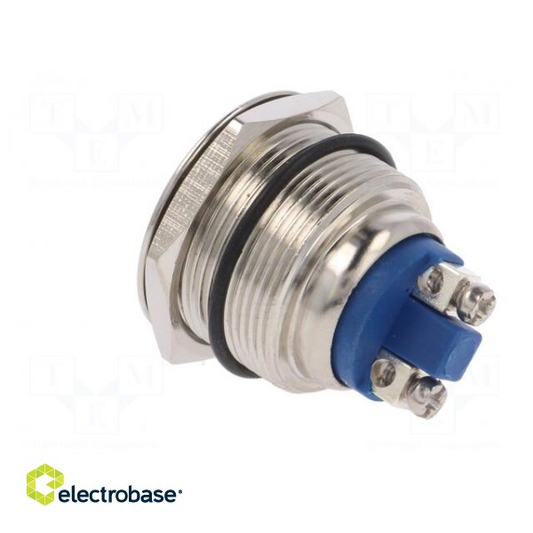 Indicator: LED | flat | 24VDC | 24VAC | Cutout: Ø22mm | screw | brass фото 4