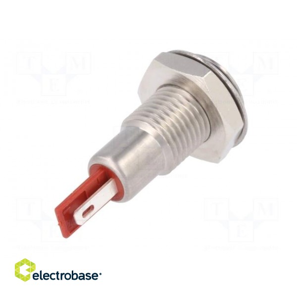 Indicator: LED | flat | 24VDC | Cutout: Ø12.1mm | IP67 | stainless steel image 6