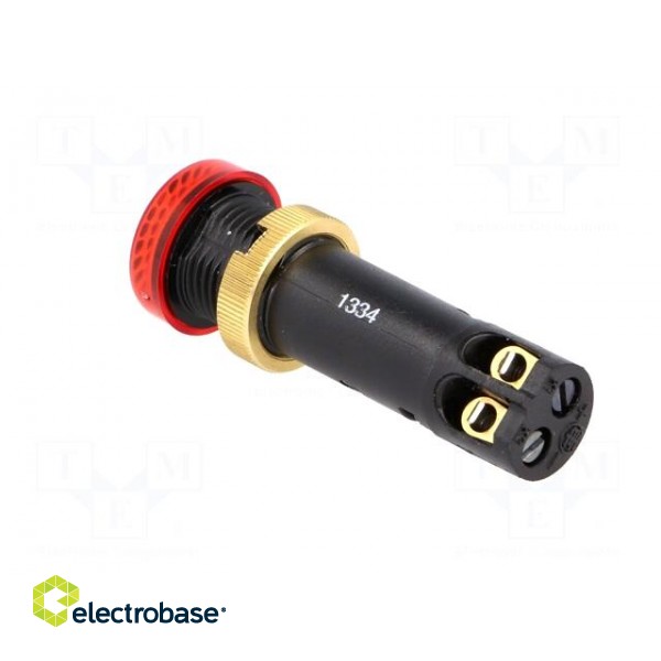 Indicator: LED | flat | 24VDC | Cutout: Ø12mm | IP40 | screw terminals image 4