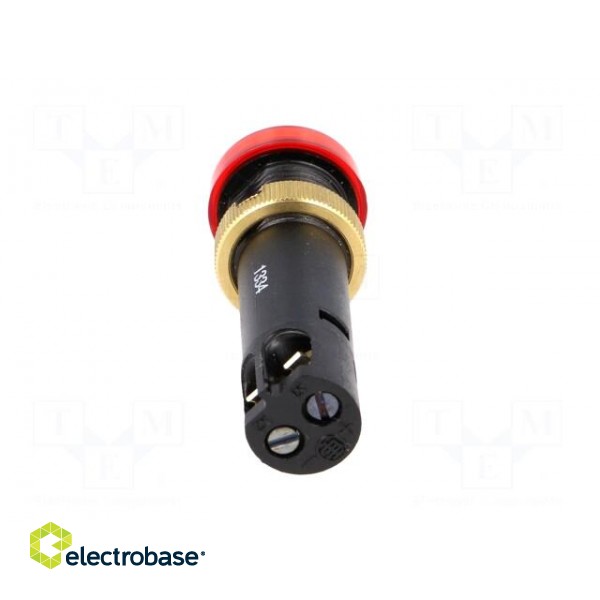Indicator: LED | flat | red | 24VDC | Ø12mm | IP40 | screw terminals image 5