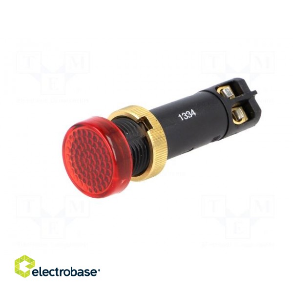 Indicator: LED | flat | red | 24VDC | Ø12mm | IP40 | screw terminals image 2