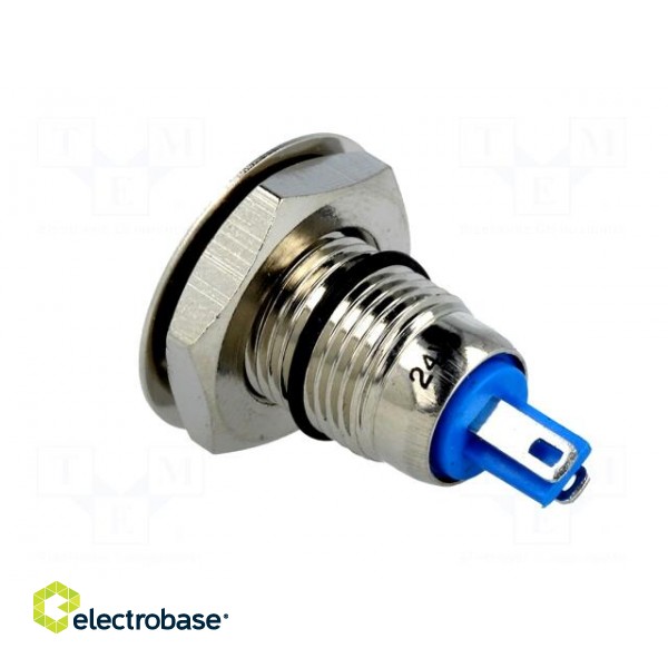 Indicator: LED | flat | 24VDC | Cutout: Ø12mm | IP67 | for soldering image 4