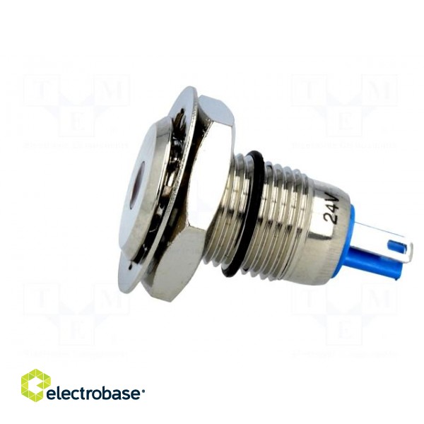 Indicator: LED | flat | 24VDC | Cutout: Ø12mm | IP67 | for soldering image 3