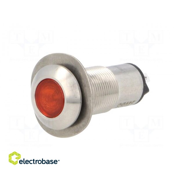 Indicator: LED | flat | 24VDC | Cutout: Ø13mm | IP67 | stainless steel image 2