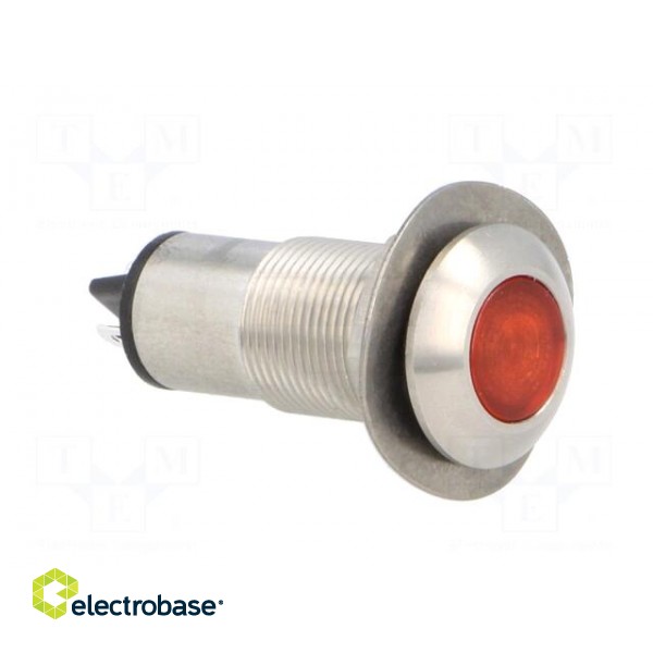 Indicator: LED | flat | 24VDC | Cutout: Ø13mm | IP67 | stainless steel image 8