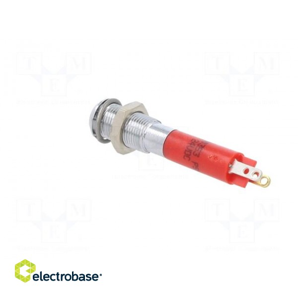 Indicator: LED | superflat | red | 24VDC | Ø6mm | IP40 | metal,plastic image 4
