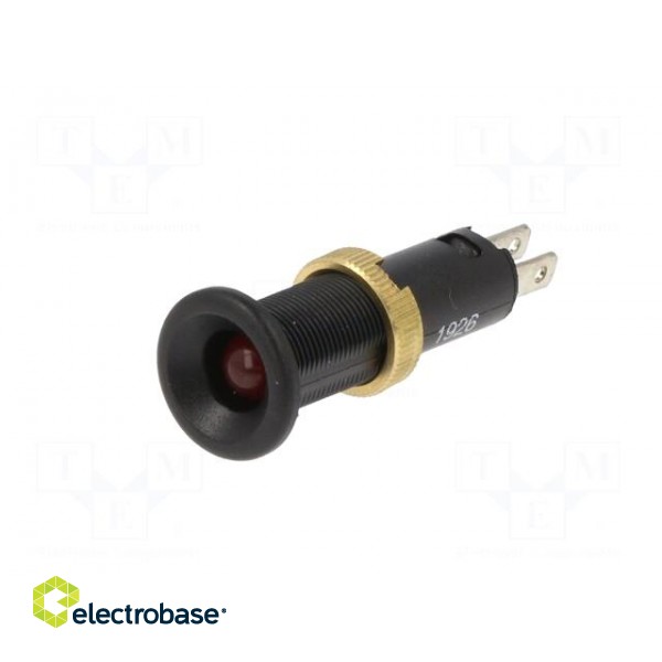 Indicator: LED | flat | 24VDC | Cutout: Ø8mm | IP40 | plastic | Body: black image 2