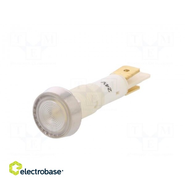 Indicator: LED | flat | 24VDC | 24VAC | Cutout: Ø10mm | plastic фото 2