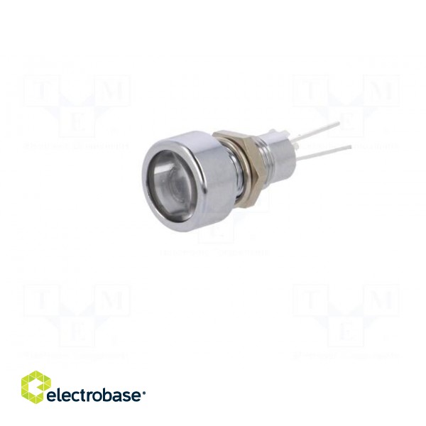 Indicator: LED | flat | Cutout: Ø8.2mm | IP67 | for PCB | brass | ØLED: 5mm фото 2