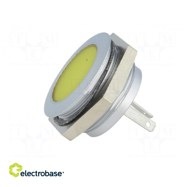 Indicator: LED | flat | 12÷14VDC | Cutout: Ø22mm | IP67 | metal image 3