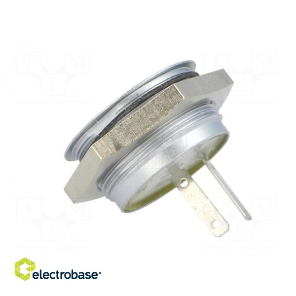 Indicator: LED | flat | 12÷14VDC | Cutout: Ø22mm | IP67 | metal paveikslėlis 4