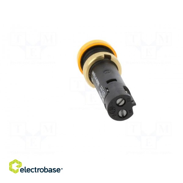 Indicator: LED | flat | yellow | 12VDC | Ø12mm | IP40 | screw terminals image 5