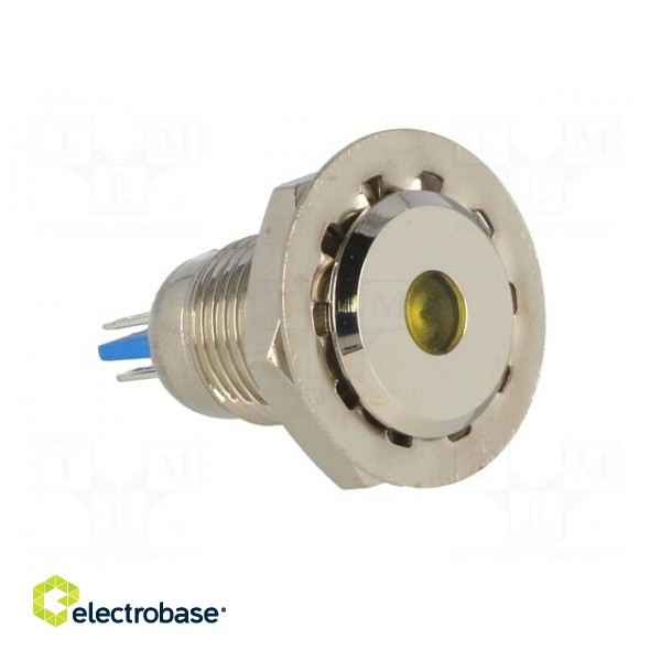 Indicator: LED | flat | 12VDC | Cutout: Ø12mm | IP67 | for soldering image 8