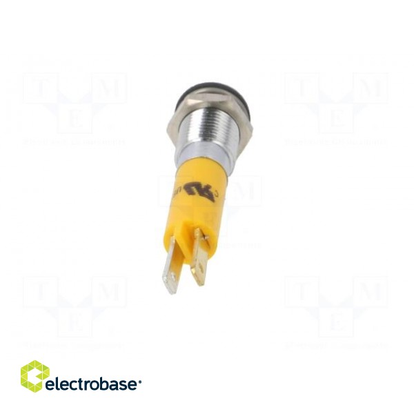 Indicator: LED | superflat | yellow | 12VDC | Ø8mm | IP40 | metal,plastic фото 5