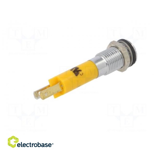 Indicator: LED | superflat | yellow | 12VDC | Ø8mm | IP40 | metal,plastic фото 6