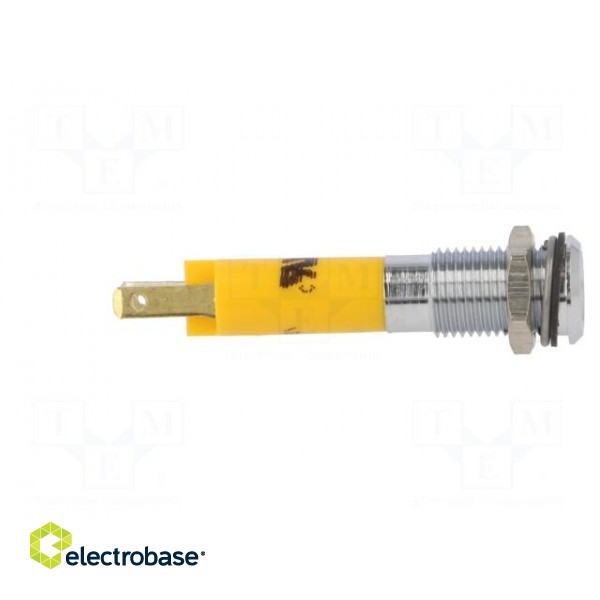 Indicator: LED | superflat | yellow | 12VDC | Ø8mm | IP40 | metal,plastic фото 7