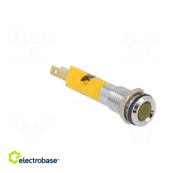 Indicator: LED | superflat | yellow | 12VDC | Ø8mm | IP40 | metal,plastic фото 8