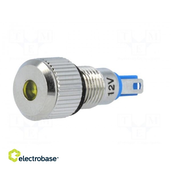 Indicator: LED | flat | 12VDC | Cutout: Ø8mm | IP67 | for soldering фото 2