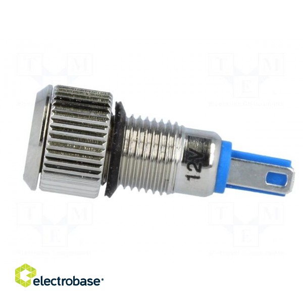 Indicator: LED | flat | 12VDC | Cutout: Ø8mm | IP67 | for soldering фото 3