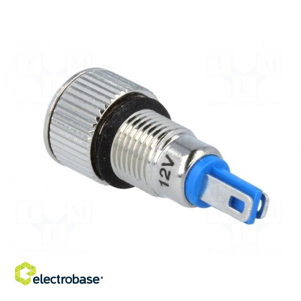 Indicator: LED | flat | 12VDC | Cutout: Ø8mm | IP67 | for soldering image 4