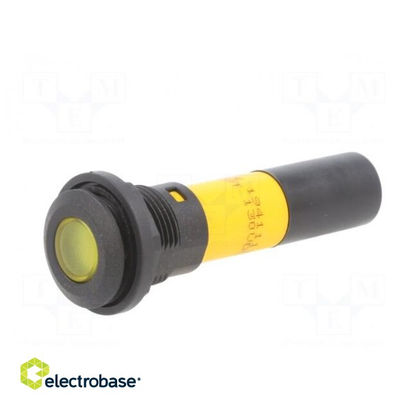 Indicator: LED | flat | yellow | 130VDC | Ø16mm фото 2