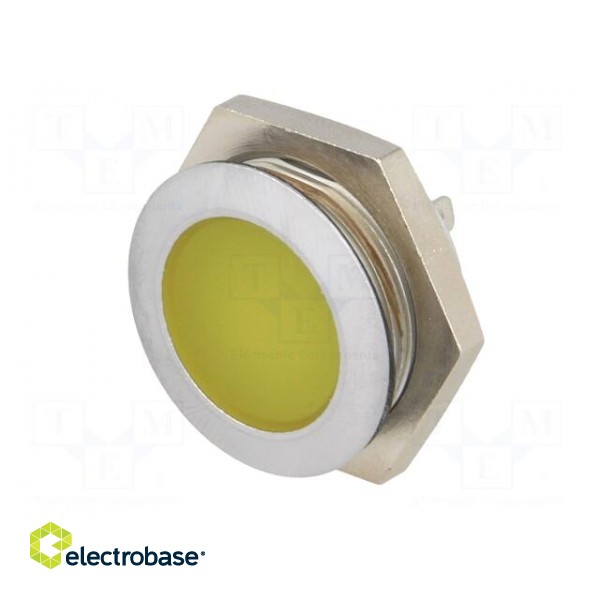 Indicator: LED | flat | 24÷28VDC | Cutout: Ø22mm | IP67 | metal image 2