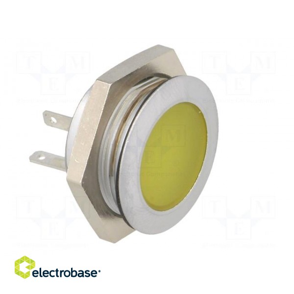 Indicator: LED | flat | 24÷28VDC | Cutout: Ø22mm | IP67 | metal image 8