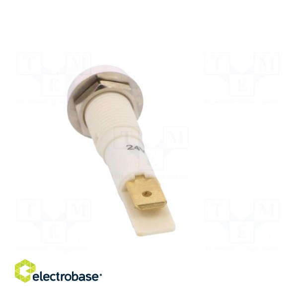 Indicator: LED | flat | 24VDC | 24VAC | Cutout: Ø10mm | plastic image 5