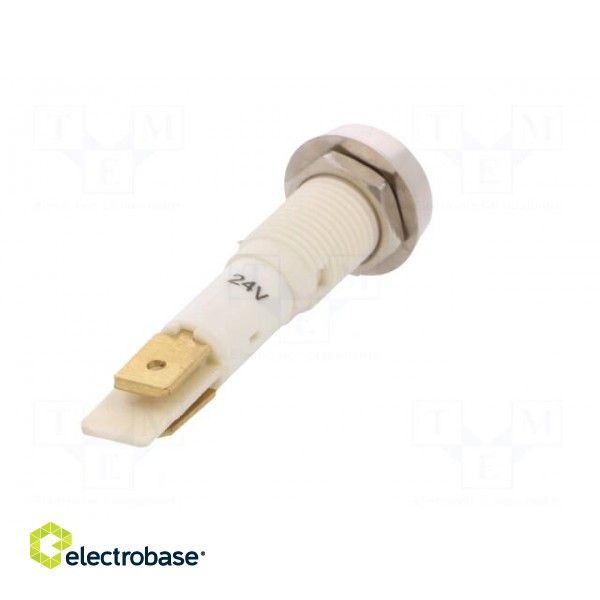 Indicator: LED | flat | 24VDC | 24VAC | Cutout: Ø10mm | plastic image 6
